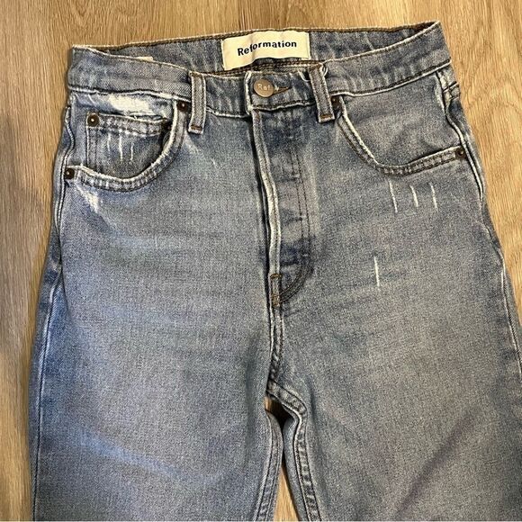 Women's Reformation Serena High Rise Skinny Jeans Button Fly - Picture 3 of 15